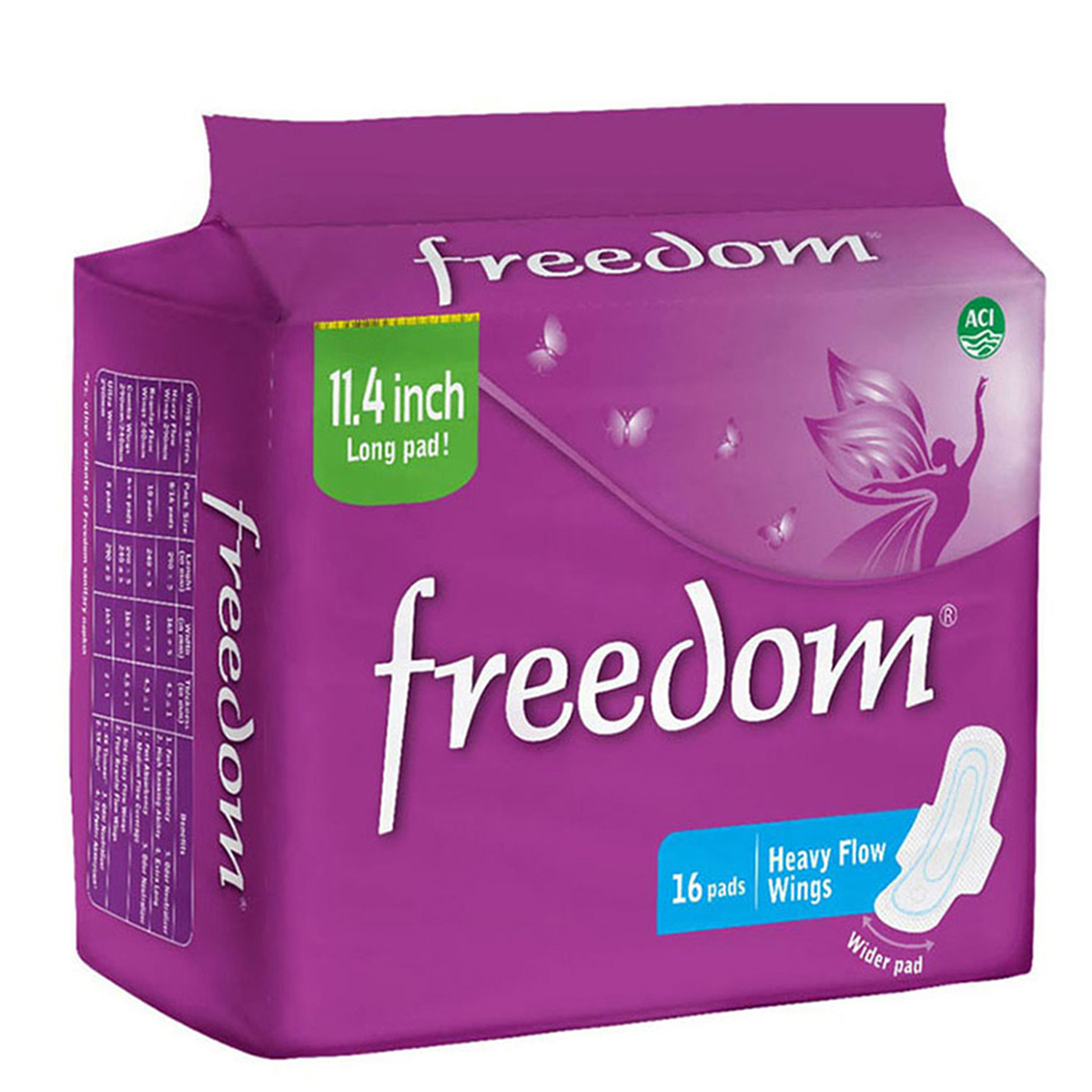 Freedom Sanitary Napkin Heavy Flow 16 Pads